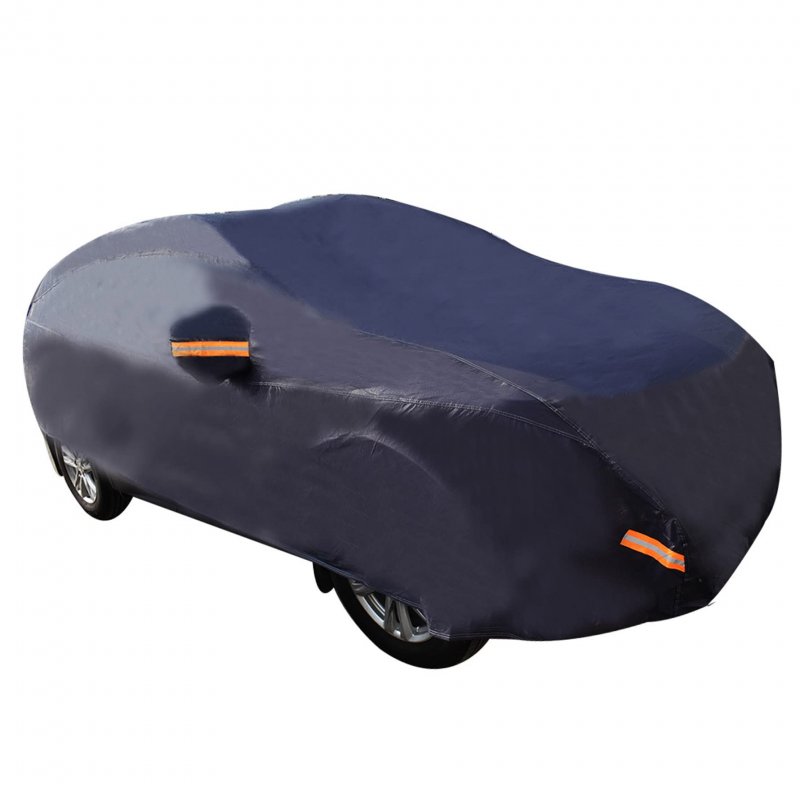 Universal Full Car Cover For Sedan All Weather Waterproof Dark Blue Fits Up To 208 66 In L X 72 83 W 62 99 H Anti Uv With Soft