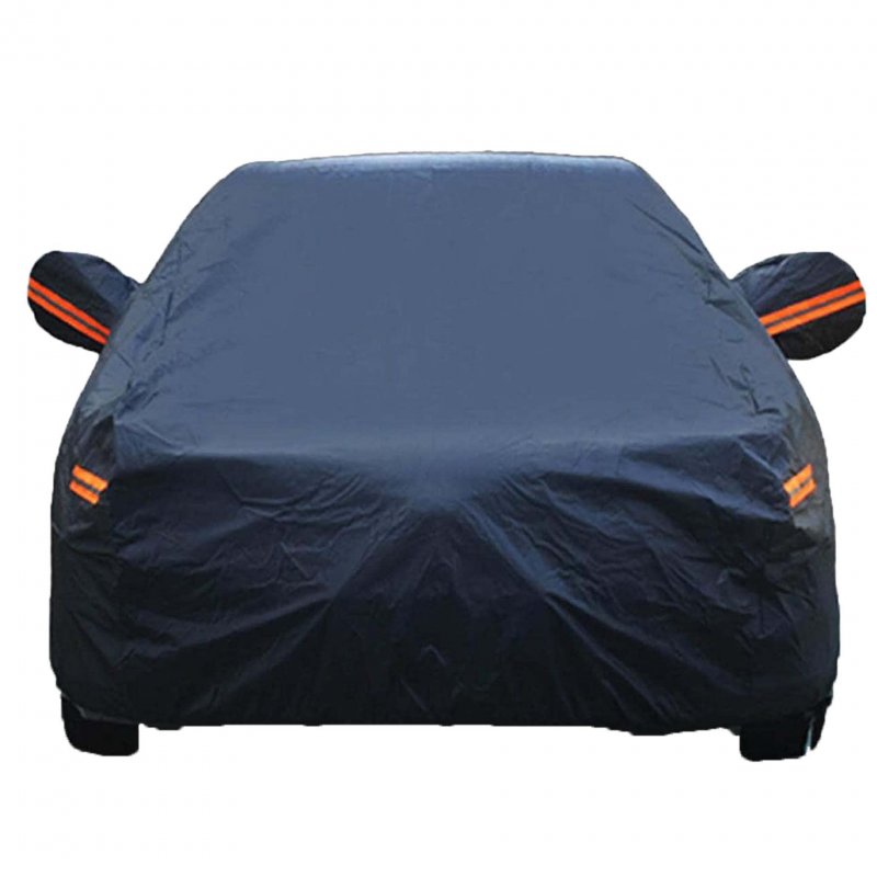 Universal Full Car Cover For Sedan All Weather Waterproof Dark Blue Fits Up To 208 66 In L X 72 83 W 62 99 H Anti Uv With Soft