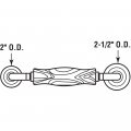 Prime-line Products P 8058 Rolling Tool With Combo Nylon Ball Bearing Wheels 2-1 X 2
