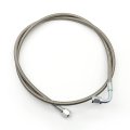 Turbo Oil Feed Line 48 In Steel Braided 4an 90 Degrees Straight Ptfe