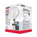 Satco 6pk 6w G40 Globe Filament Led 3000k Medium Base Dimmable 60w Equiv