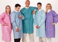 Valumax 3660cbl Extra-safe Wrinkle-free Noble Looking Disposable Sms Knee Length Lab Coat Ceil Blue L Pack Of 10 
