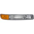 Parking Light For Gmc Sierra 1500 1999 To 2006 Passenger Side Amber And Clear Lens Chrome Housing Replacement Gm2521174 