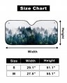 Green Forest Car Windshield Sun Shade Portable Truck Sunshade Visor Cover Auto Vehicle Front Window Uv Block Screen Heat