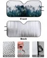 Green Forest Car Windshield Sun Shade Portable Truck Sunshade Visor Cover Auto Vehicle Front Window Uv Block Screen Heat