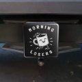 Morning Losers Coffee Cup Funny Humor Tow Trailer Hitch Cover Plug Insert