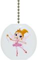 Pink Fairy Princess Ballerina Solid Ceramic Fan Pull 