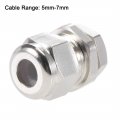 Uxcell M8x1 25 Cable Gland 5mm-7mm Wire Hole Waterproof Metal Joint Adjustable Locknut With Washer 2pcs