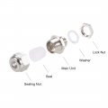 Uxcell M8x1 25 Cable Gland 5mm-7mm Wire Hole Waterproof Metal Joint Adjustable Locknut With Washer 2pcs