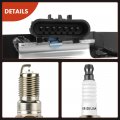 A-premium 2x Ignition Coil Pack And 8x Iridium Spark Plugs Compatible With Cadillac Deville 2004-2005 Pontiac Bonneville 4 6l