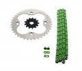 Fits Honda Trx250x 250x 520-86 Green Non O Ring Chain Sprocket Silver 13 38