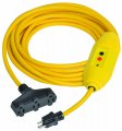 Electriduct Gfci Power Extension Cord 3 Outlets Ul Outdoor Waterproof 15 Amp 12 Gauge Auto Reset Gfi Adapter 25ft 