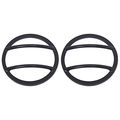 Fog Light Covers Black Textured Stainless Steel Pair 