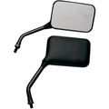 Emgo 20-78207 Matte Black Finish Universal True Vision Long Stem Replacement Mirror Pair 