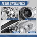 Auto Dynasty Lx2502125 Factory Style Projector Headight Lamp Compatible With Lexus Es330 2005-2006 Driver Left Side Chrome
