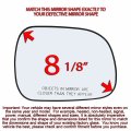 Passenger Right Side Mirror Glass Assembly With Plastic Back Plate Non-heated Compatible 2004-2010 Toyota Sienna