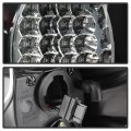 Acanii For 1999-2004 Jeep Grand Cherokee Black Led Tail Lights Rear Brake Lamps Pair Replacement Assembly Left Right