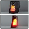 Acanii For 1999-2004 Jeep Grand Cherokee Black Led Tail Lights Rear Brake Lamps Pair Replacement Assembly Left Right
