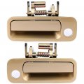 Door Handles Exterior Front Driver Passenger Side Replacement Fit 1997-2001 For Camry Outside Golden 2pcs 