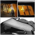 Auto Dynasty Led Drl L-bar Black Housing Amber Corner Projector Headlight Lamps Tool Kit Compatible With Ford Mustang 99-04