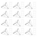 12 Set Acrylic Corner Bracket 3-hole Triangle Connector Joint Hanger Brace Brackets Transparent W Sticker For Diy Display Box 