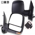 Ocpty Black Right Side Mirror Fit For 2008-2015 Chevy Express 2500 Textured Glass Manual Folding Heated Turn Signal