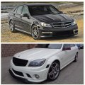 Gtinthebox Smoked Lens Led Front Side Marker Lamps With Pure Amber Lights For 2008-2011 Mercedes Benz W204 C250 C300 C350 