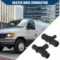 Hihaha Hvac Heater Hose Tee Connector For Ford Transit Connect 2010-2013 Pipe Durable 1 Set Black