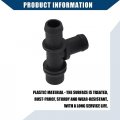 Hihaha Hvac Heater Hose Tee Connector For Ford Transit Connect 2010-2013 Pipe Durable 1 Set Black