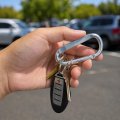 Ipick Image Officially Licensed Jeep Wagoneer Laser-etched Silver Metal Carabiner Keychain With Split Key Rings 