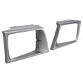 Hecasa Headlight Bezel For 1997-2002 Ford E-150 E-250 E-350 Econoline Fo2512158 Fo2513158 F7uz13052aaa F7uz13064aaa Headlamp