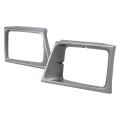 Hecasa Headlight Bezel For 1997-2002 Ford E-150 E-250 E-350 Econoline Fo2512158 Fo2513158 F7uz13052aaa F7uz13064aaa Headlamp 