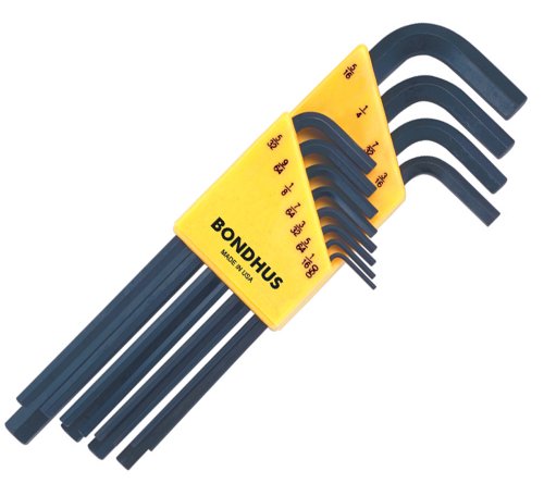 Bondhus 12136 Set Of 12 Hex L-wrenches Long Length Sizes 050-5 16-inch