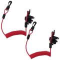 2 Pack 7 Keys Universal Kill Switch Lanyard Outboard Boat Engine Safe Stop Cord Tether Fit For All 