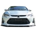 Ikon Motorsports Front Bumper Lip Splitter Winglets For 2014-2016 Scion Tc All 2pcs Chin Pu Poly Urethane Unpainted Black V3 