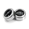 Chevrolet Logo In Black On Chrome Two Abs Plastic License Plate Frame Screw Cover Set Official Licensed 