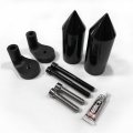 Smt- Motorcycle Spike Frame Slider Protector Compatible With Zrx 1100 99-00 1200r 01-05 In Black P N Mt290-029-bk