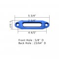 4 5 Blue Cnc Aluminum Hawse Fairlead Compatible With Synthetic Winch Rope Car Suv Atv Utv