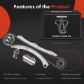 A-premium 7pcs Engine Timing Chain Kit W Tensioner Guide Sprocket Fits Dohc 4cyl 2 4l Compatible With Honda Accord 2003-2007