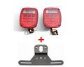 Led Universal Stud Mount Combination Truck Trailer Tail Light With License Illuminator And Black Bracket Red Acrylic Lens 9 To 