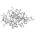 120pcs Eye Screws 304 Stainless Steel 12x5mm Small Self Tapping Screw Hooks Ring Mini Pins For Diy Handwork Wooden Clay 