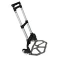 Zeny Compact Rolling Luggage Cart 170 Lbs Aluminium Folding Dolly Push Hand Truck Collapsible Travel Shopping Supermarket 