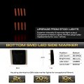 Vipmotoz Full Led 4pc Smoked Corner Side Marker Lights Turn Signal Compatible With 1994-1999 Chevy Suburban Tahoe 1500 2500