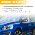 X Autohaux Car 1 Led Front Left Side Mirror Turn Signal Light 31371878 For Volvo Xc60 2014 2015 2016