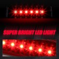 Auto Dynasty Rear High Mount Red Lens Led 3rd Third Tail Brake Light Stop Lamp Compatible With Jeep Wrangler 07-17