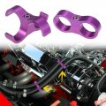 X Autohaux 5 Pcs An12 Hose Separator Clamps Fuel Line Connector For Oil Replacement Purple