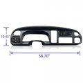 Kuafu Dash Bezel And Bashboard Cover Compatible With 1998-2002 Dodge Ram 1500 2500 3500 Pickup Truck Durable Panel Black 2