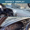 Kuafu Dash Bezel And Bashboard Cover Compatible With 1998-2002 Dodge Ram 1500 2500 3500 Pickup Truck Durable Panel Black 2