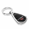 Ipick Image Compatible With Dodge Challenger R T Classic Real Carbon Fiber Chrome Metal Teardrop Key Chain