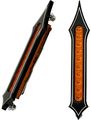 Moto-heaven Tribal Bag Lights Black W Amber Lens 